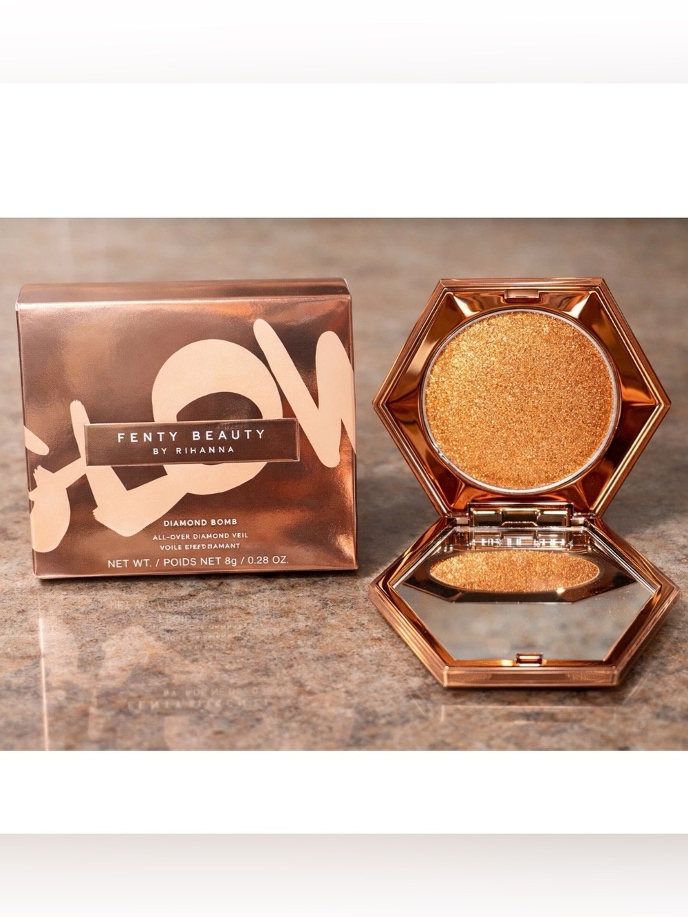 Fenty Beauty Rihanna Diamond Bomb All-Over Diamond Veil Cognac Candy 0.28oz